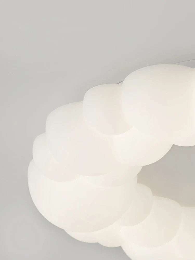 Afralia™ Cloud LED Chandelier Modern Nordic Ceiling Lamp Ring Lighting