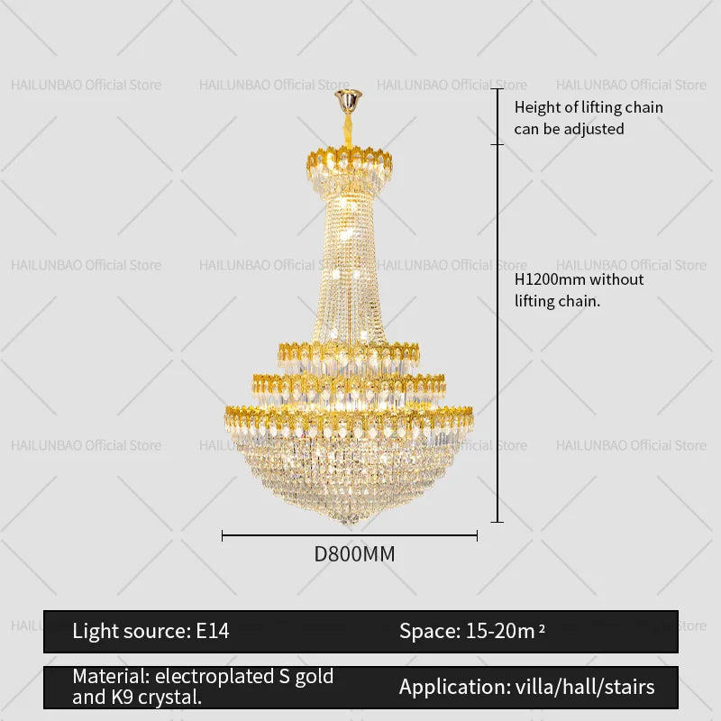 Afralia™ Crystal Chandelier: Luxury European Living Room Main Light 2024 Elegant Design