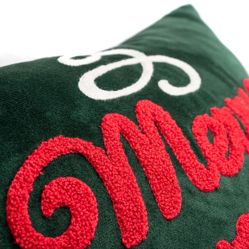 Afralia™ Embroidered Christmas Pillow Cover Set