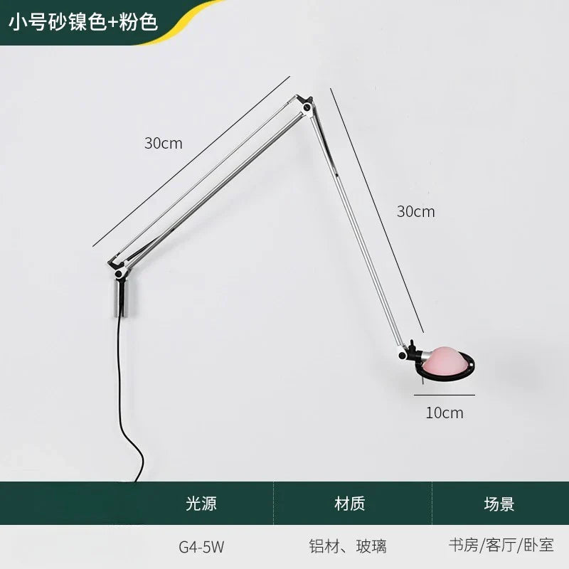 Afralia™ Medieval Rocker Arm Wall Lamp LED G4 Nordic Designer Adjustable Bedside Reading