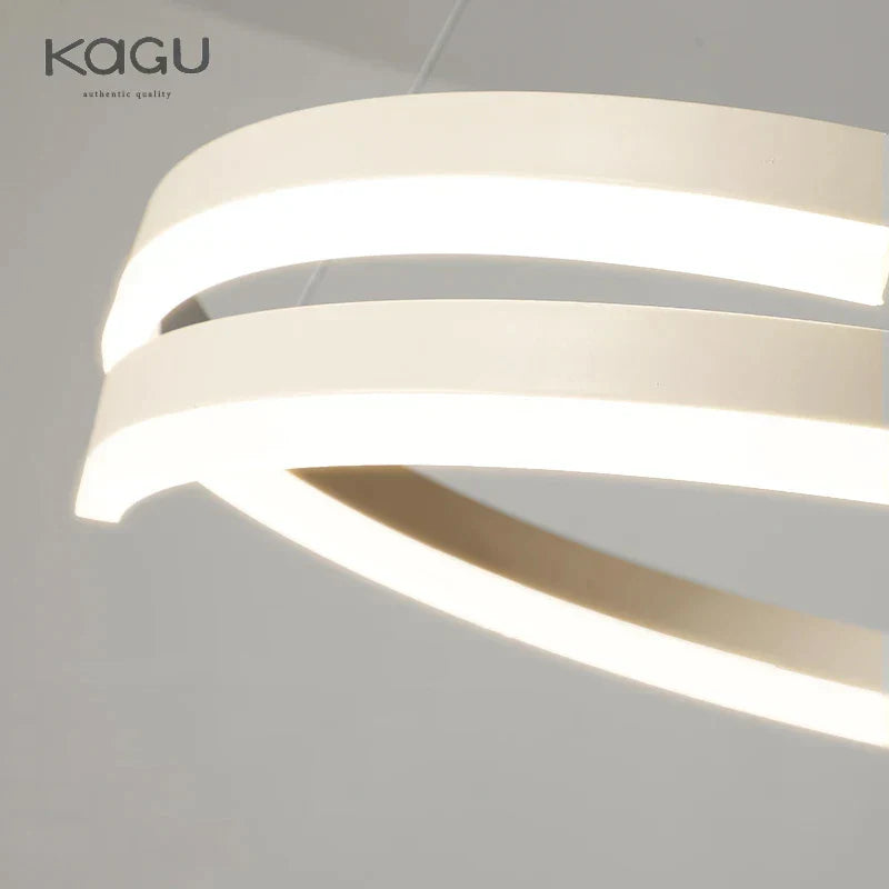 Afralia™ Black/White Spiral Chandelier for Living Dining Kitchen. Trendy Round Indoor Lighting Fixture.