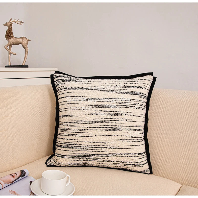Afralia™ Wool Blend Geometry Cushion Cover - Wabi Sabi Style for Living Room Sofa