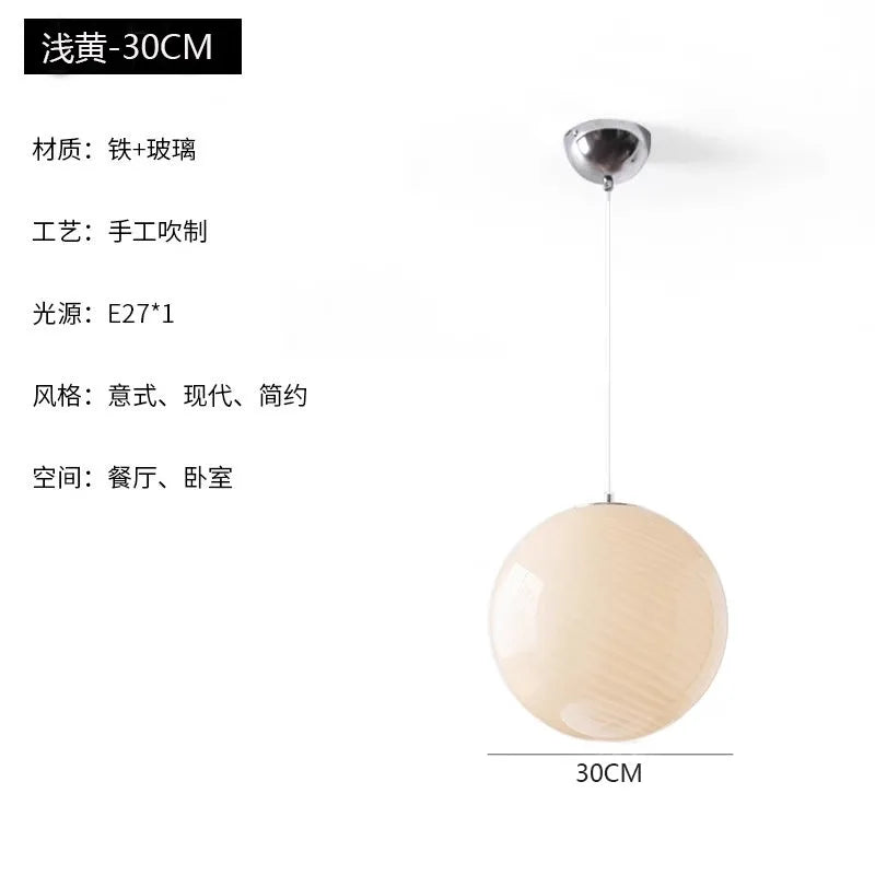 Afralia™ Glass Pendant Lights LED E27 for Dining Room Bedroom