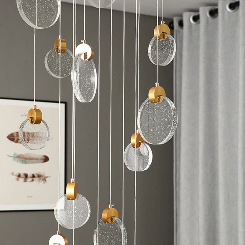 Afralia™ Simplicity LED Crystal Chandelier | Light Luxury Pendant | Modern Creativity Hanging Lamp