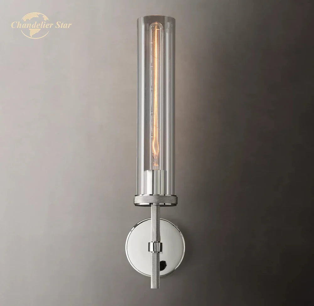 Afralia™ LED Glass Wall Sconce: Modern Knurled Indoor Light for Bedroom, Bathroom, Living Room