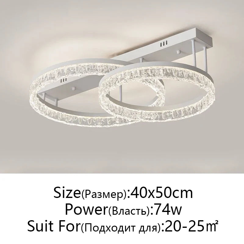 Afralia™ LED Ring Chandelier with Remote Control - Modern Ceiling Lamp for Home Décor