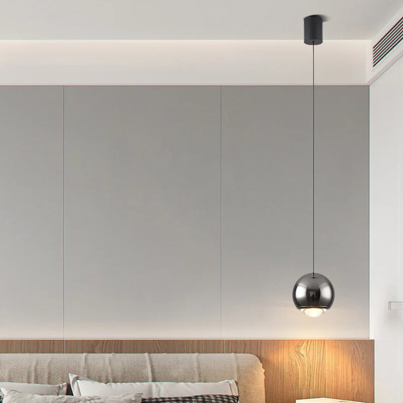 Afralia™ LED Chandelier for Bedroom Kitchen Study Chrome Gold Modern Pendant Light