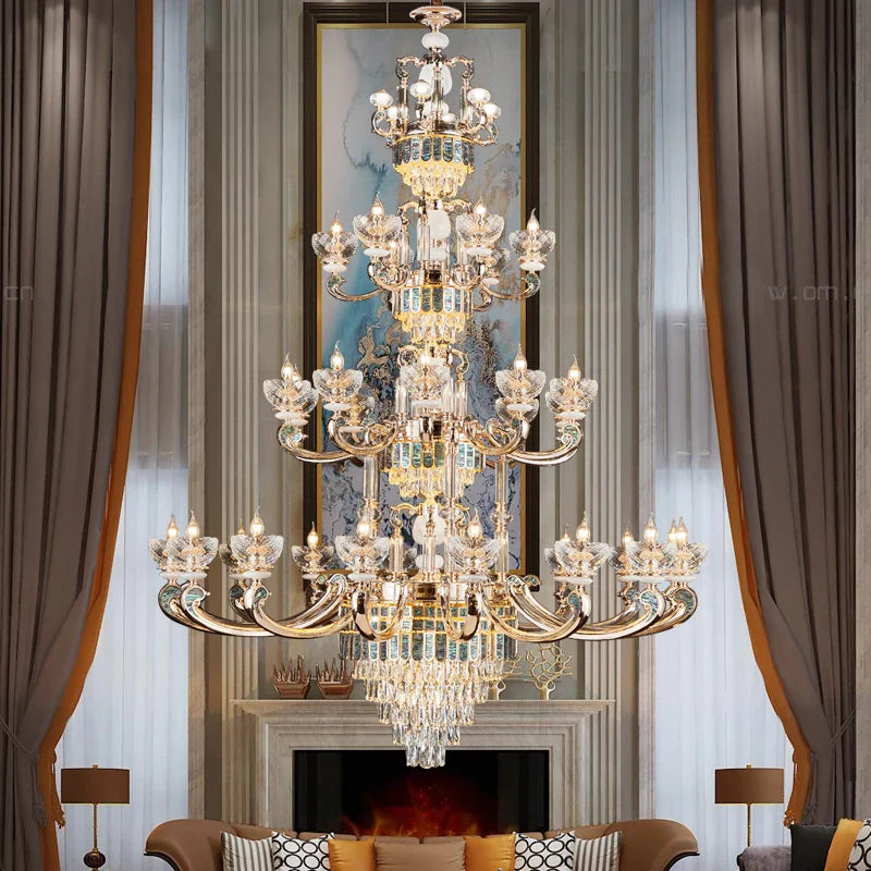 Afralia™ Crystal Dining Room Chandelier: Elegant European Style Living Room Lamp, Bedroom Decor