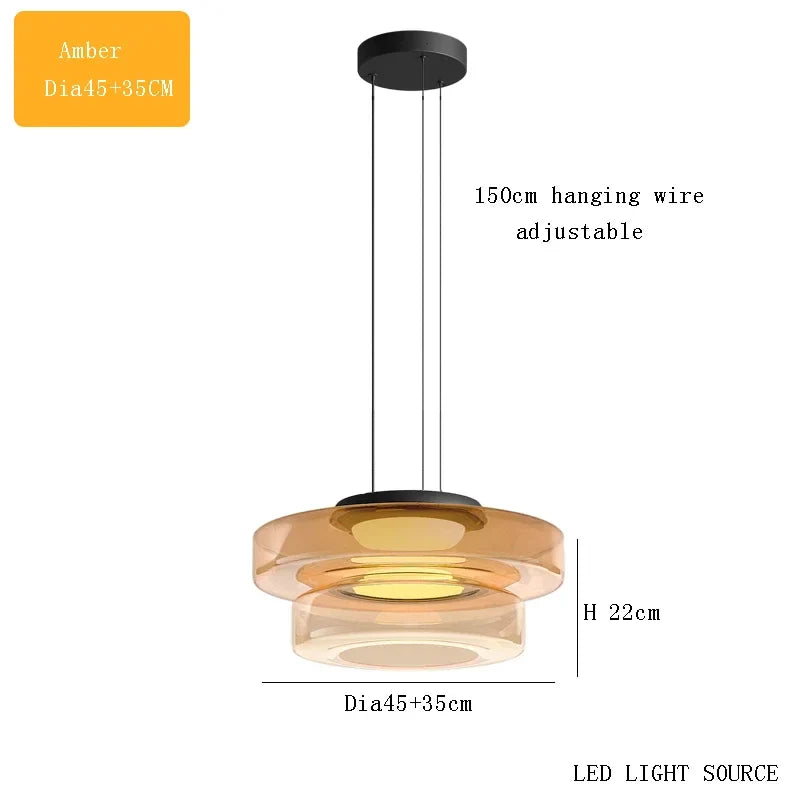 Afralia™ BOHEMIA Glass Pendant Light - Danish Design for Kitchen Island Dining Bedroom Tables