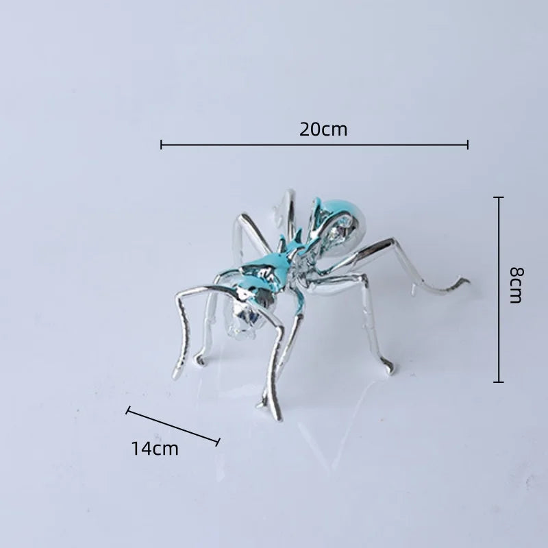 Afralia™ Metal Insect Sculpture Figurine Home Decor Accessory