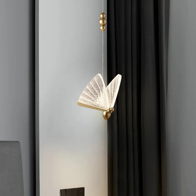 Afralia™ Butterfly LED Pendant Light for Bedroom and Living Room Decor