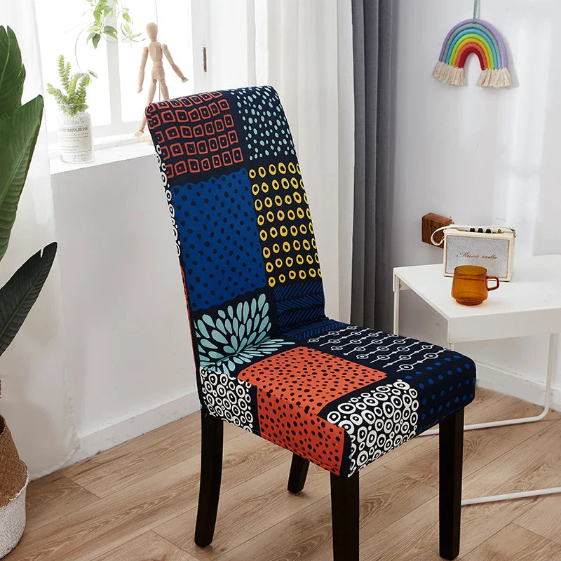 Afralia™ Stretch Print Chair Cover Slipcovers - Elastic Seat Case