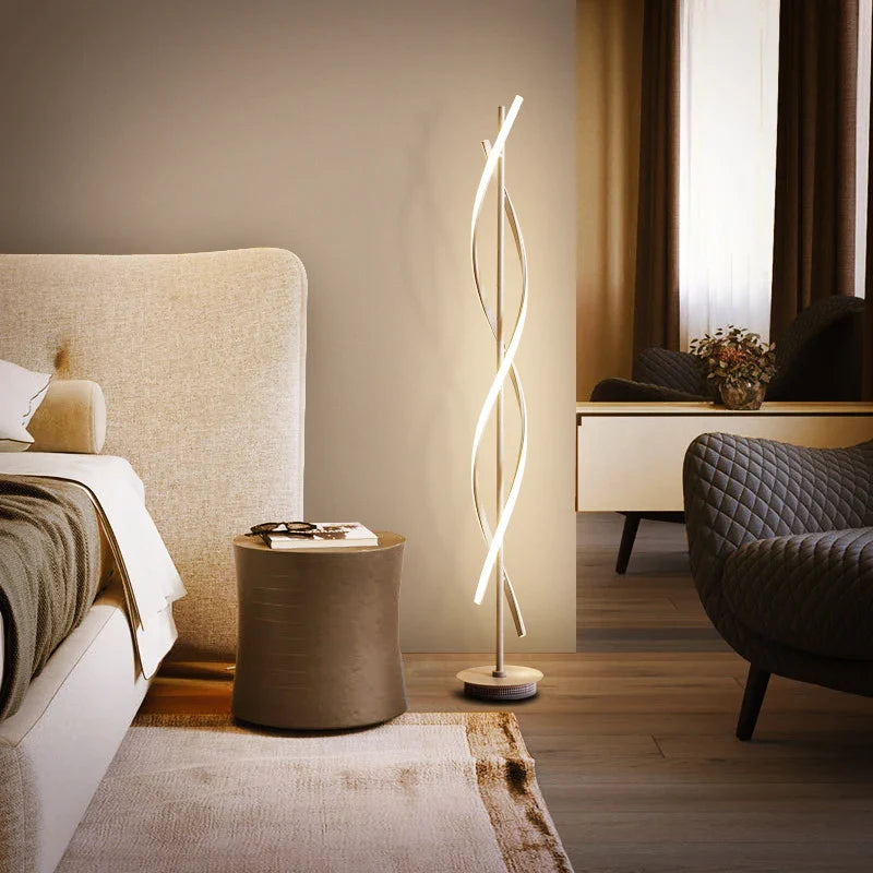 Afralia™ Geometric Line LED Floor & Table Lamp for Modern Living Room & Bedroom