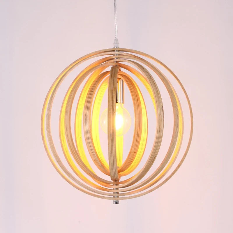 Afralia™ Nordic Solid Wood Pendant Lamp for Home Decoration