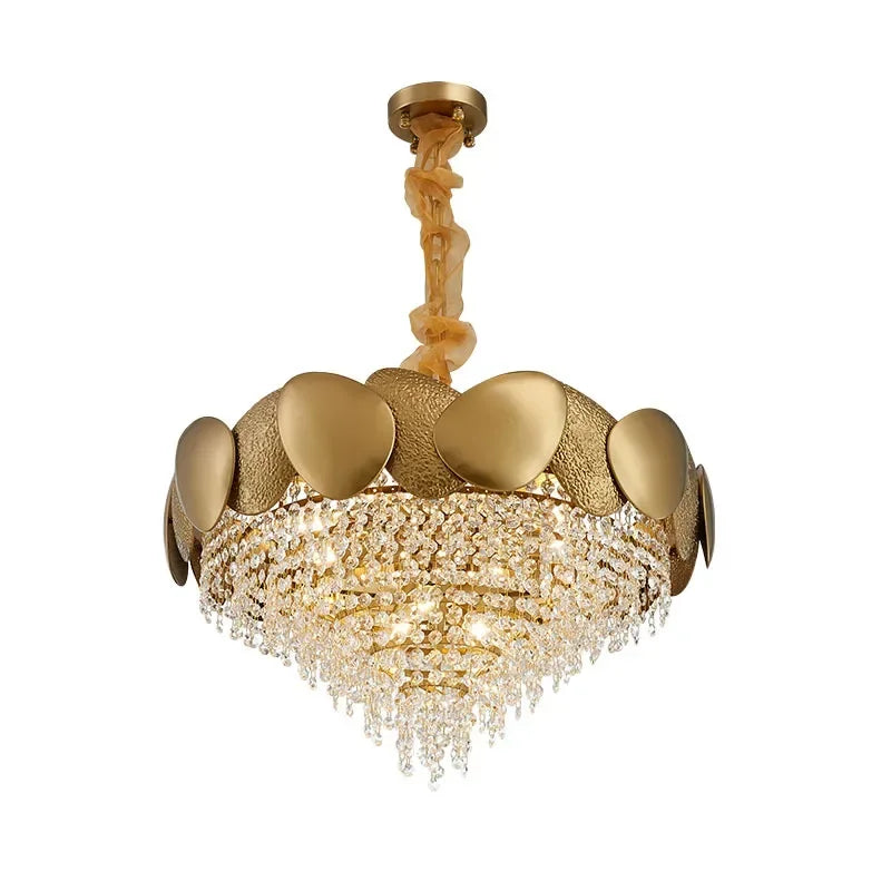 Afralia™ Crystal Chandelier: Modern LED Tassels Stainless Steel Pendant Light for Living Room