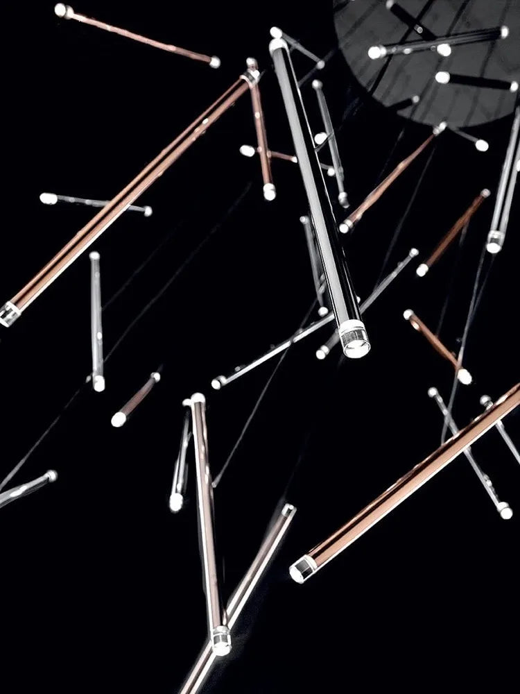 Afralia™ Modern Tube Design LED Chandelier - Gold/Chrome/Black Luxury Home Decor & Kitchen Lighting