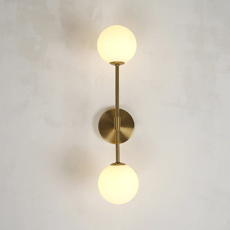 Afralia™ Modern Nordic Gold Ball Glass Wall Sconce for Bedroom Living Room