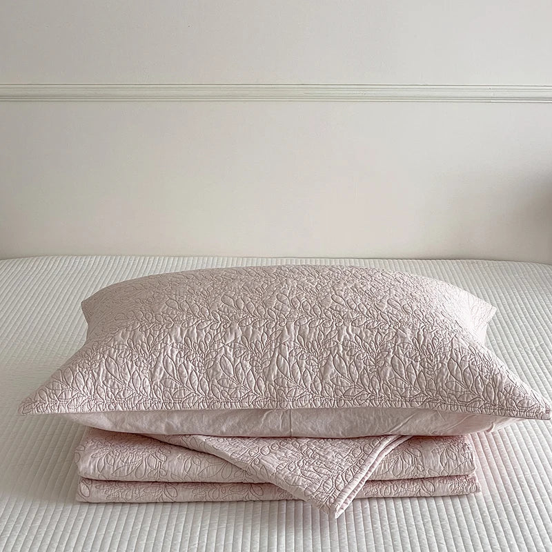 Afralia™ Cotton Quilted Bedspread Set With Pillowcases