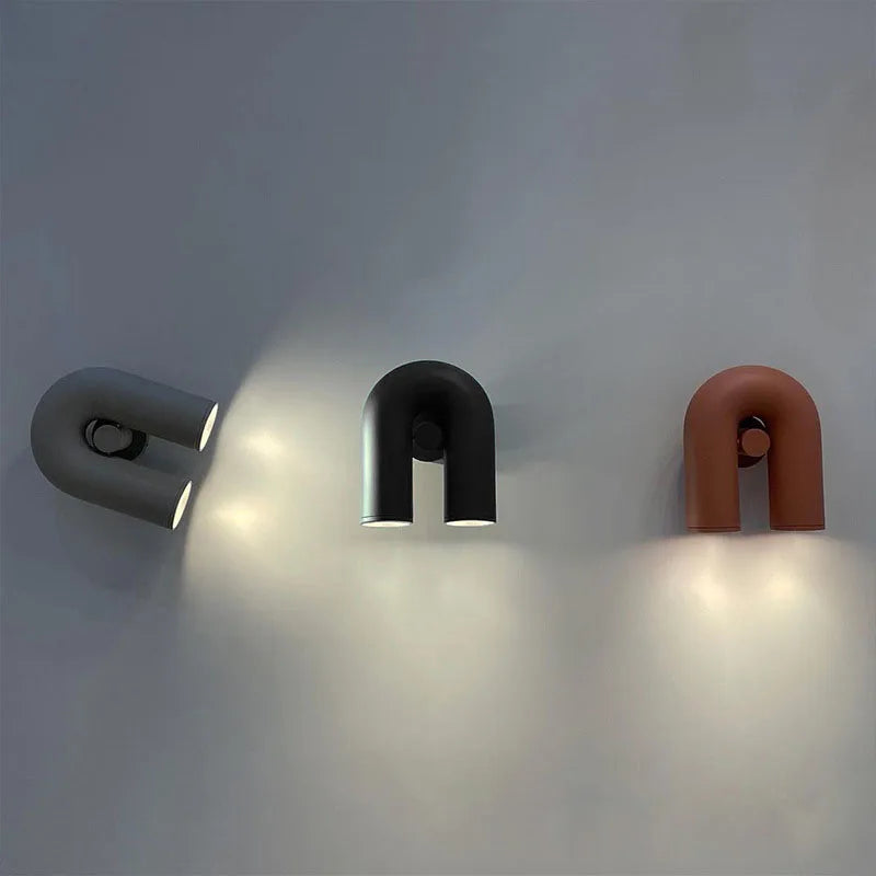 Afralia™ Nordic LED U Shaped Wall Light for Bedroom Living Room TV Background