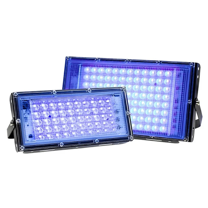 Afralia™ 100W LED UV Blacklight Stage Effect Light for Halloween Xmas Dance Parties