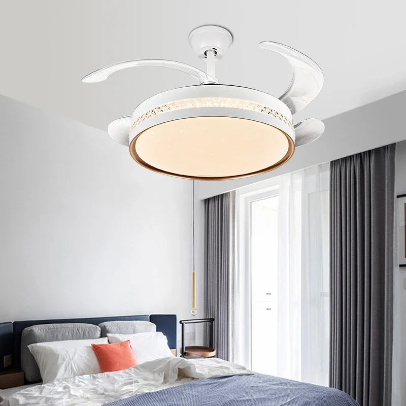 Afralia™ Modern Minimalist Integrated Ceiling Fan Lamp