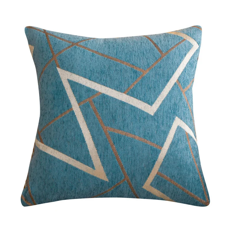 Afralia™ Geometric Chenille Cushion Cover 45x45 Comfortable Luxury Home Decor