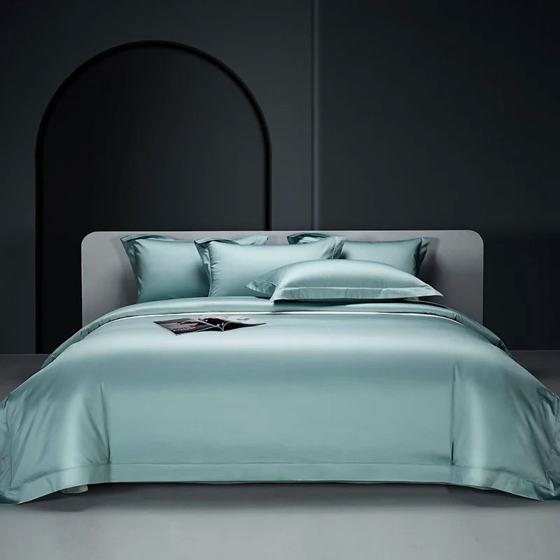 Afralia™ Luxury 1200TC Egyptian Cotton Hotel Bedding Set - Queen King Duvet Cover Flat Sheet Pillowcases