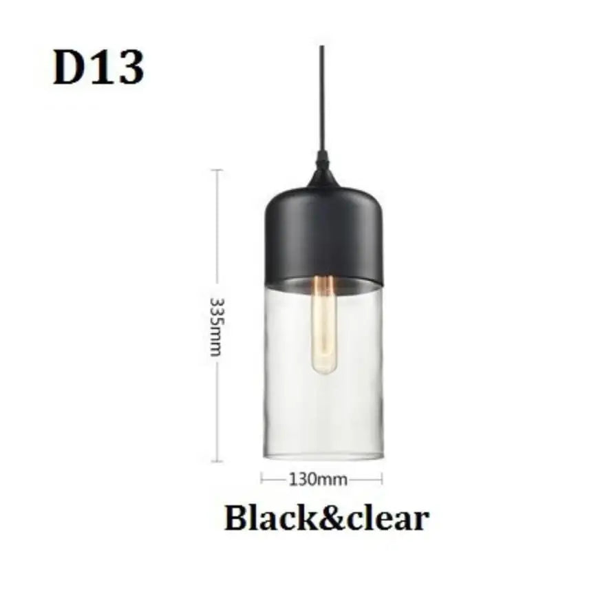 Afralia™ Black Glass Pendant Light Fixture for Modern Indoor Decor & Dining Room