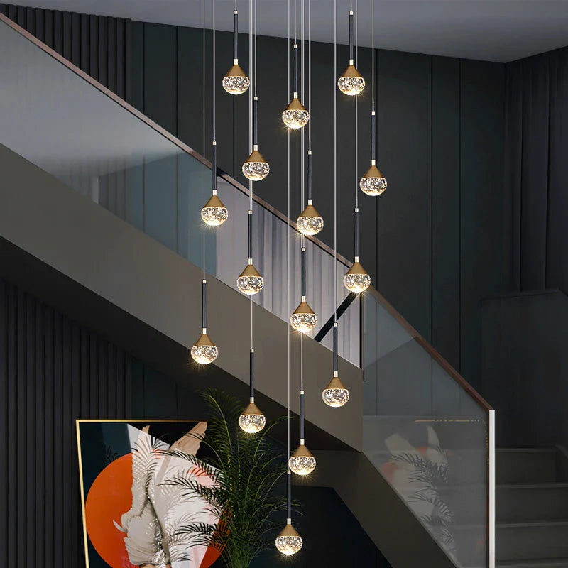 Afralia™ Sphere Chandelier: Modern Nordic Luxury Lighting for Living Room, Staircase