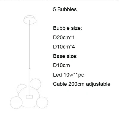 Afralia™ Nordic Mickey LED Glass Ball Pendant Light for Home Decor and Kitchen Lighting