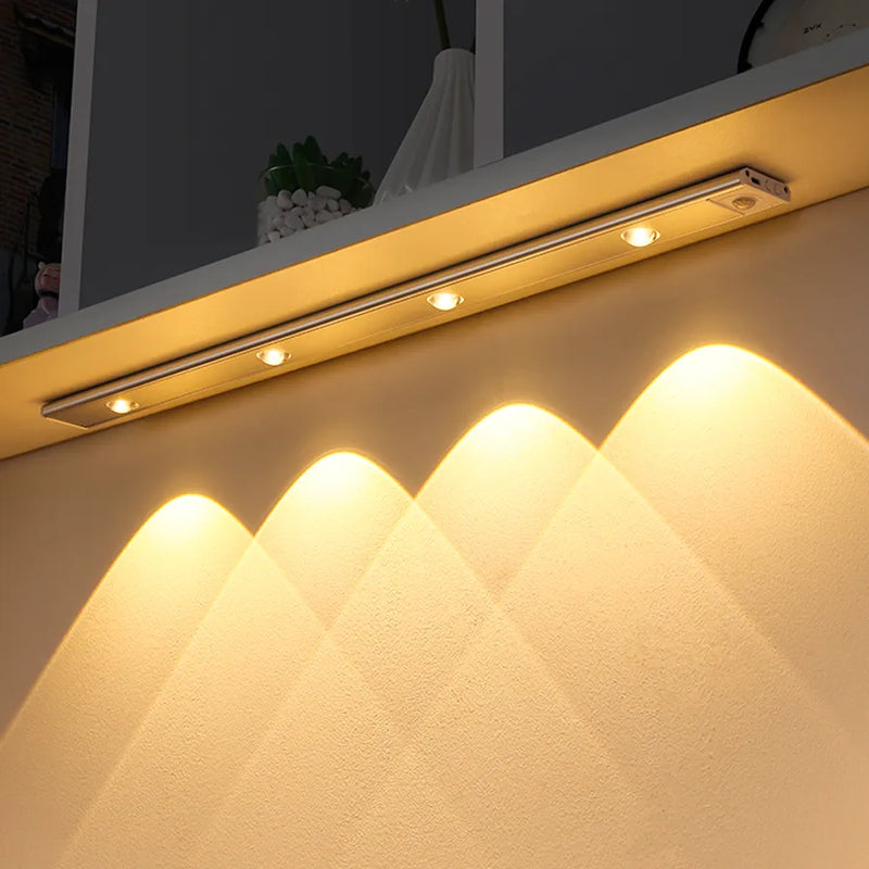 Afralia™ LED PIR Motion Sensor Cabinet Light - Ultra-Thin & Wireless Rechargeable Night Light