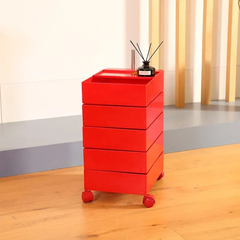Afralia™ Rotating Side Cabinet Drawer Cosmetics Storage for Bedside, Sofa, or Locker