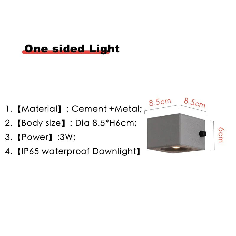 Afralia™ Waterproof LED Wall Lamp Double Head Spotlight Garden Light