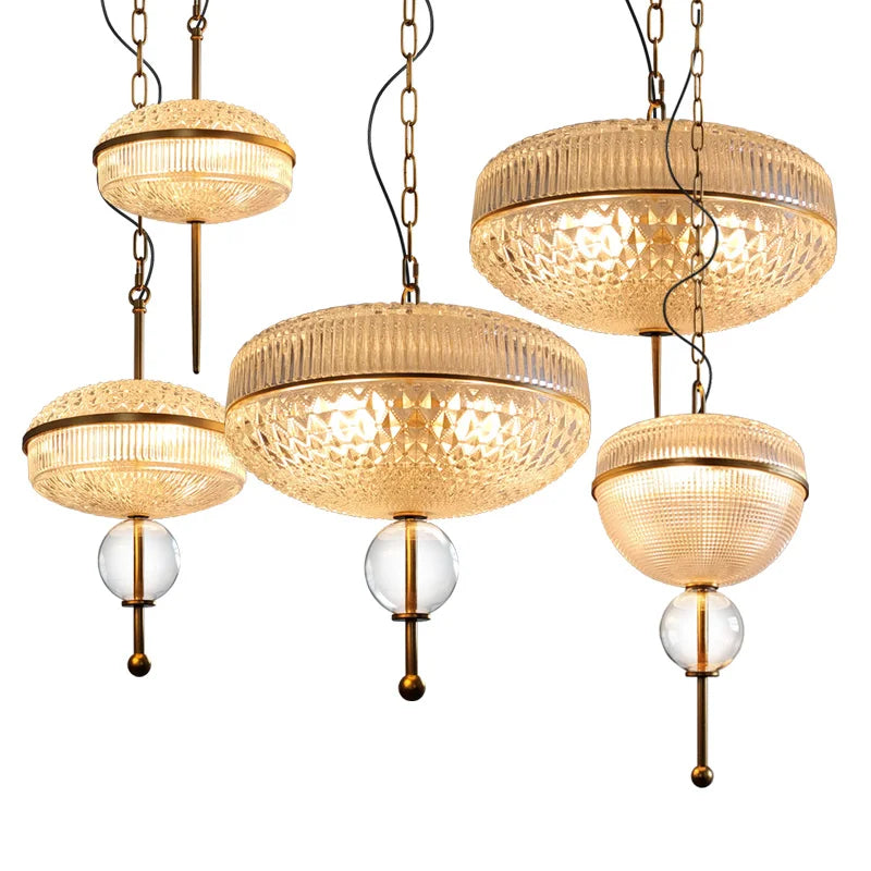 Afralia™ Retro Glass Can Pendant Lights: Modern Kitchen & Living Room Hanging Lamps