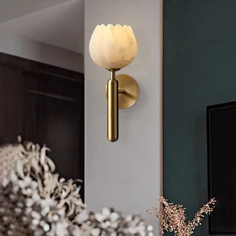 Afralia™ Elegant Marble Wall Lamp for Bedroom and Living Room Lighting