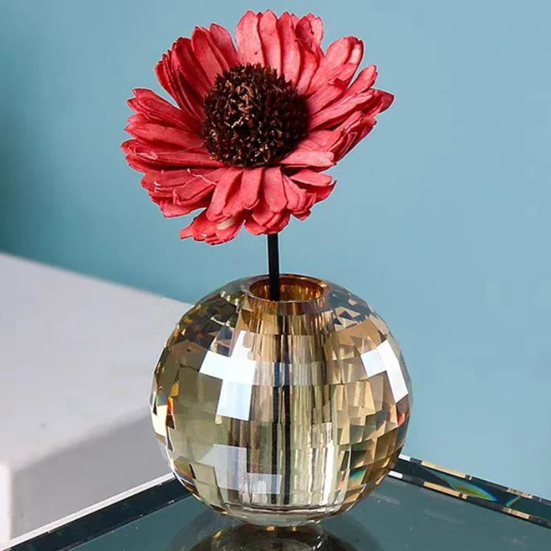 Afralia™ Crystal Ball Aroma Diffuser with Toothbrush Holder & Geometric Base