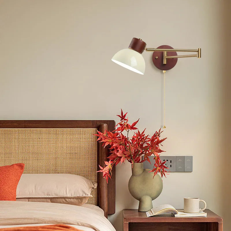 Afralia™ Creamy Iron LED Wall Lamp Bedroom Living Room Bathroom Mirror Stair Light