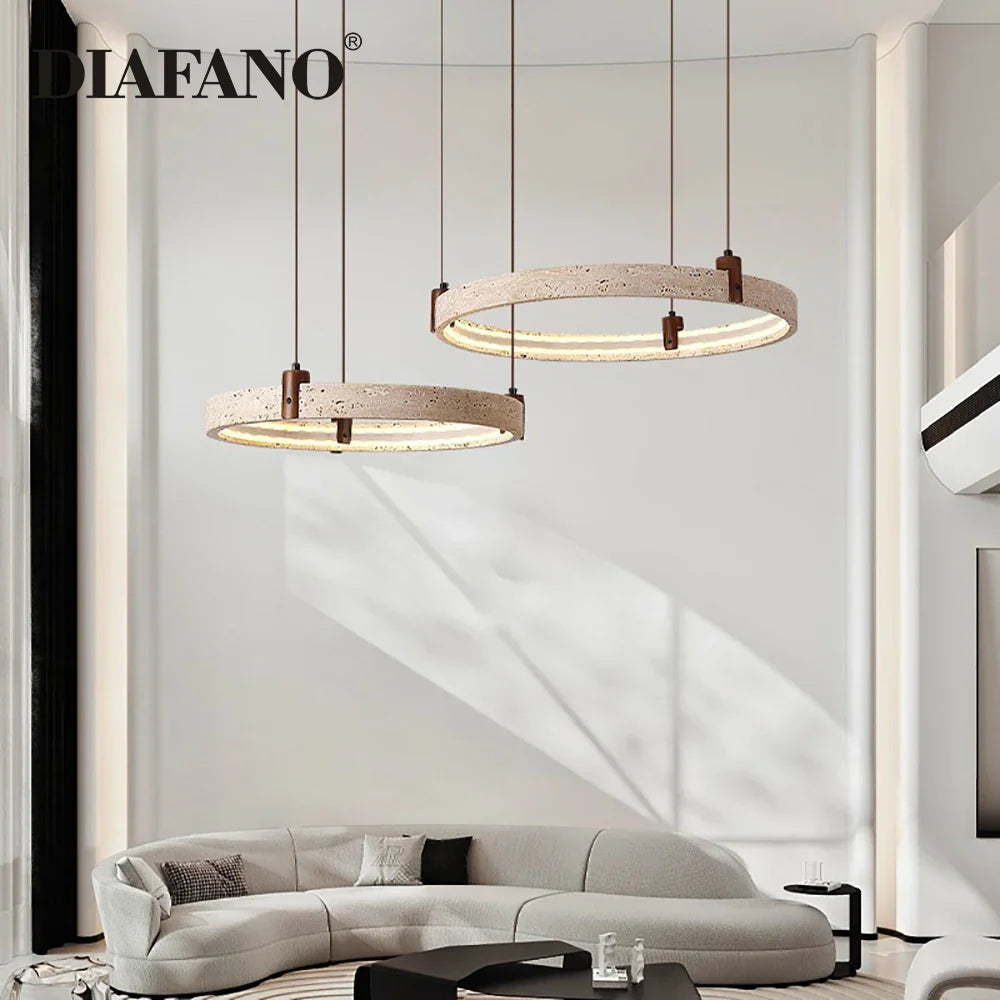 Afralia™ Cave Stone Chandelier Pendant Light - Luxury Nordic Living Room Fixture