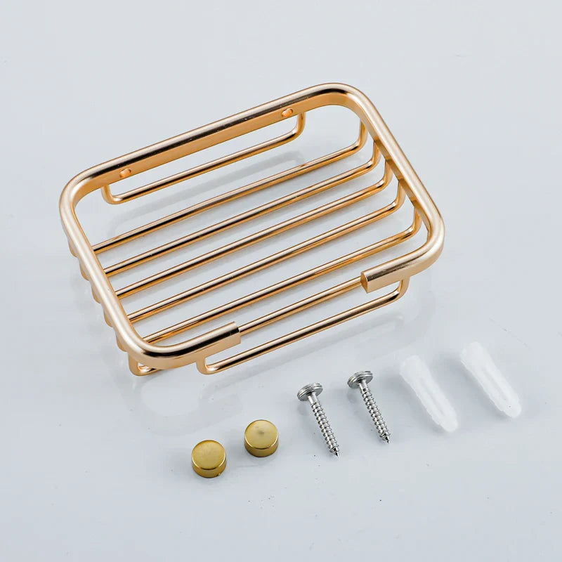 Afralia™ Glass Soap Dish Wall Mounted Soap Basket for Bathroom Toilet Balcony