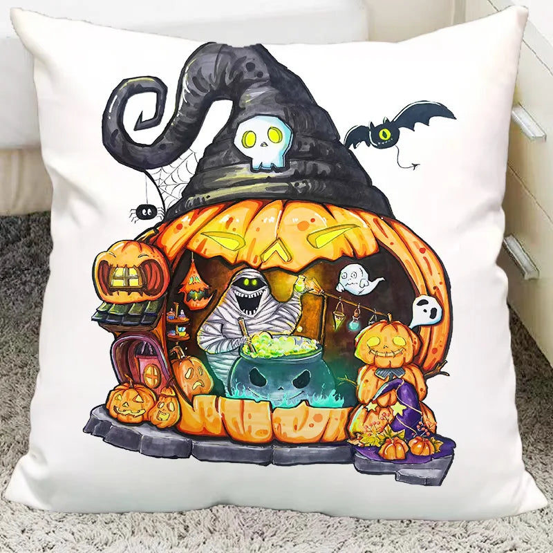 Afralia™ Halloween Plush Cartoon Pillow for Living Room and Bedroom, Festive Decoration