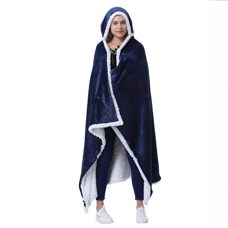 Afralia™ Leopard Print Warm Wearable Lap Blanket - Soft Flannel Shawl Blanket