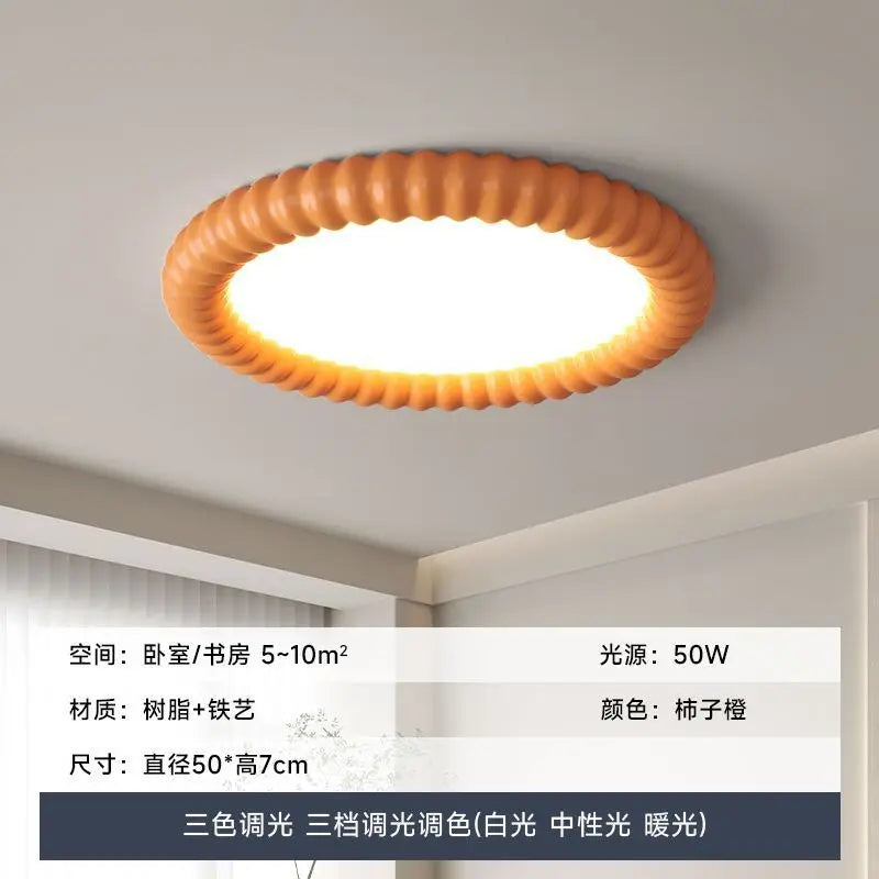 Afralia™ Modern Minimalist Circular Ceiling Light for Master Bedroom and Study Area