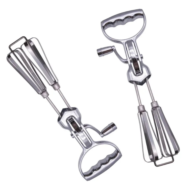 Afralia™ Stainless Steel Egg Beater Whisk Mixer Utensil for Baking & Cooking