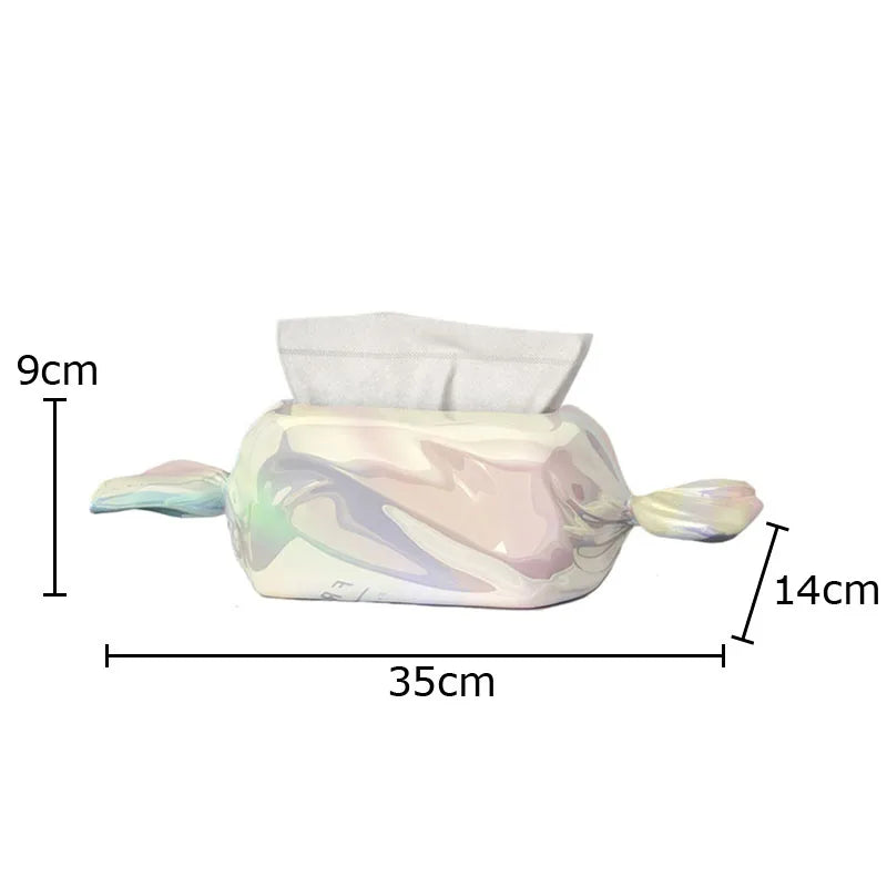 Afralia™ Candy-Shaped Ceramic Tissue Box Holder - Modern Home Decor