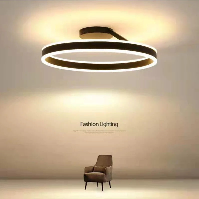 Afralia™ Modern Dimmable Ring LED Ceiling Chandelier for Minimalist Spaces