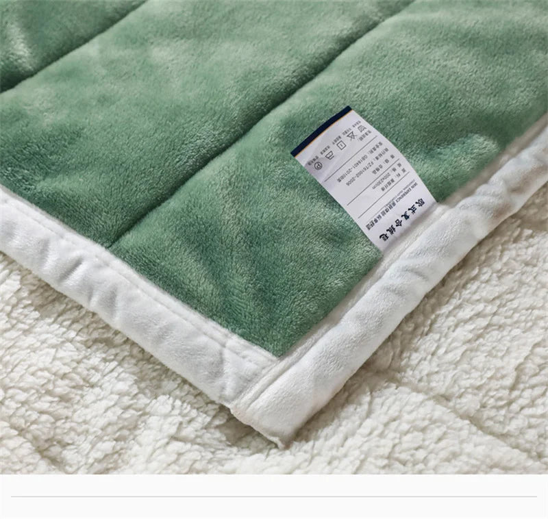 Afralia™ Cozy Coral Fleece Double Blanket for Beds - Super Soft Plush Quilt