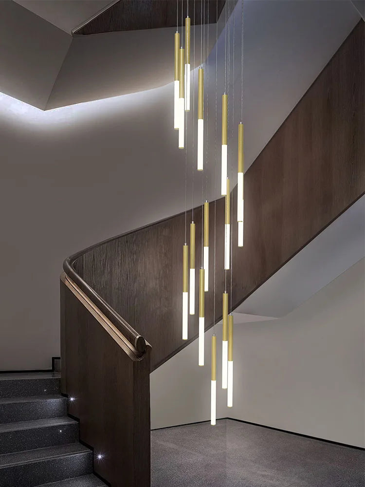 Afralia™ Minimalist Pendant Chandelier Ceiling Light for Living Room Stair Modern 2023