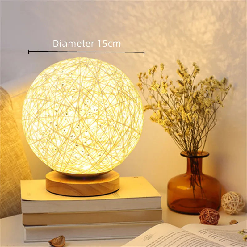 Afralia™ Wooden Bedside Lamp for Bedroom Nightstand - Small Desk light for Living Room