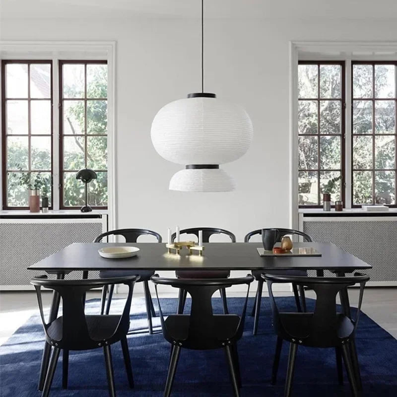 Afralia™ Japanese Paper Pendant Lights Dining Room Chandelier