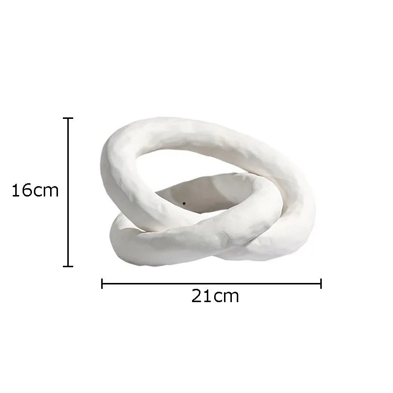 Afralia™ Abstract Ceramic Knot Sculpture for Room Aesthetic Decor